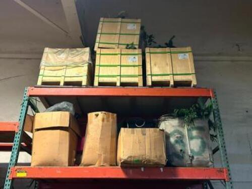 2-SHELVES OF ASSORTED FAUX PLANTS AS SHOWN