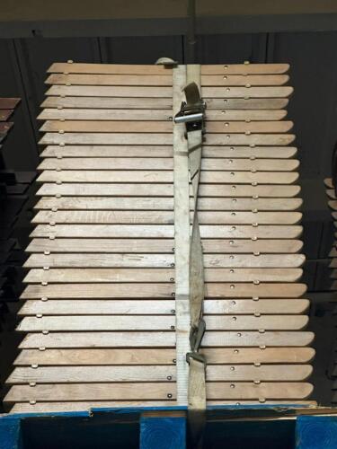(50) WOODEN PADDED FOLDING CHAIRS