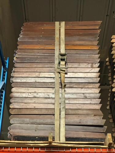 (48) WOODEN PADDED FOLDING CHAIRS