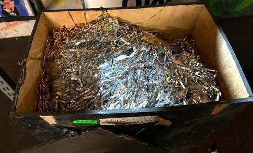 BOX OF ASSORTED TINSEL MATERIAL