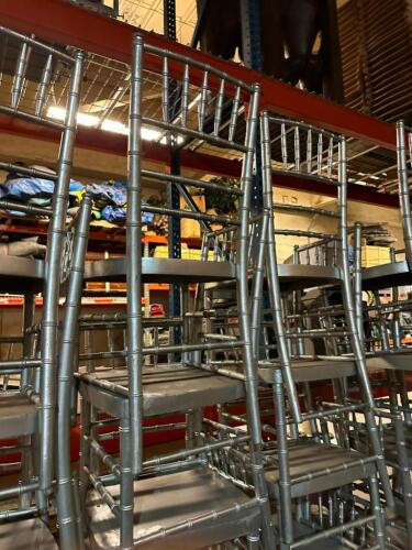(25) WOODEN CHIAVARI CHAIRS (SILVER)