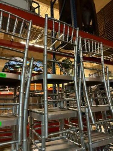 (25) WOODEN CHIAVARI CHAIRS (SILVER)