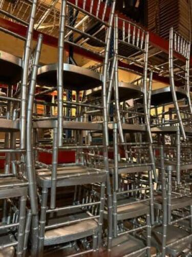 (25) WOODEN CHIAVARI CHAIRS (SILVER)