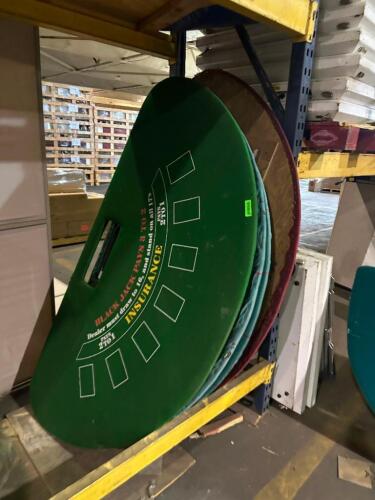 (4) - POKER TABLES WITH FOLDING LEGS