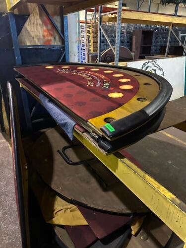 (4) - POKER TABLES WITH FOLDING LEGS