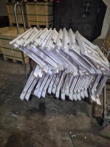 32 - White Wood & Resin Chairs with no pads #431