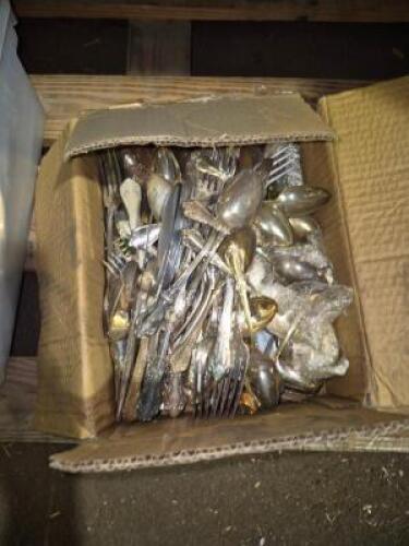 1 - Box of silverware #477