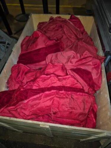 1 - Box of Red Velvet Drapery various sizes in Box #789