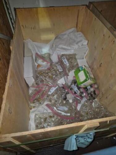 1 - Box of glass light bulbs various sizes #801