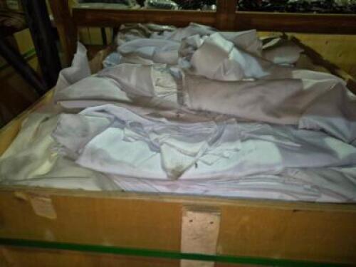 1 - Box of damage and/or stained linen white #883