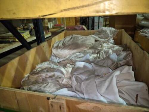 1 - Box of damage and/or stained Polysilk drapery #885