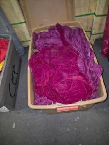 1 - Tote full of Burgundy Velvet drapery #936