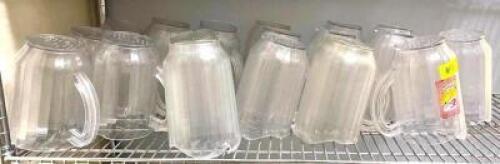 (12) 64 OZ PLASTIC PITCHERS