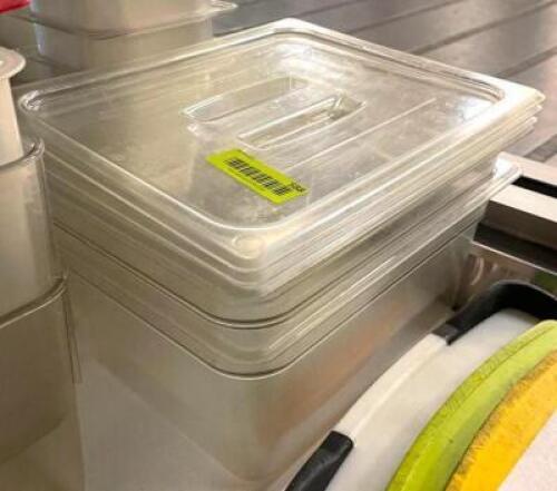 (2) FULL SIZE PLASTIC INSERTS W/ LIDS.