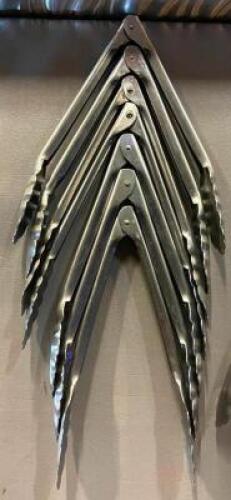 (7) STAINLESS TONGS
