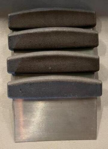 (4) STAINLESS SAUCE SCRAPERS