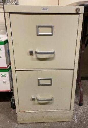TWO DRAWER HALF SIZE FILE CABINET