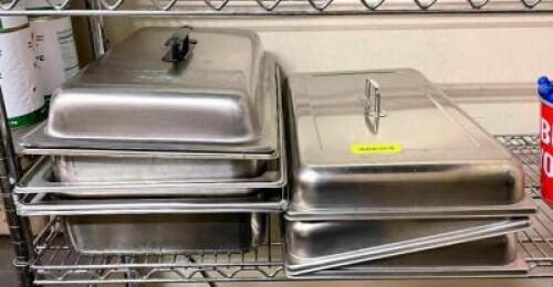 (3) FULL SIZE INSERTS W/ CHAFER LIDS.
