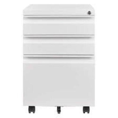 DESCRIPTION: (1) DRAWER CABINET, OFFICE DESK DRAWERSINFORMATION: WHITE, 3 DRAWERS, LOCKING WITH KEYSIZE: APPROX 15" X 22 3/4" X 27 1/2"RETAIL$: $49.99 EAQTY: 1