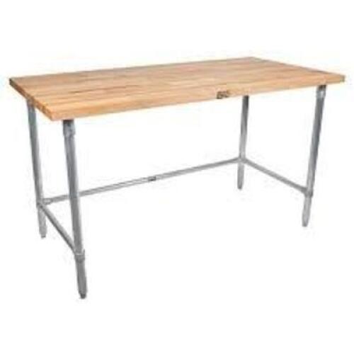 DESCRIPTION: (1) WORK TABLE INFORMATION: WOODEN TOP, STEEL LEGS SIZE: 30" x 60" x 35" RETAIL$: $330.00 EA QTY: 1