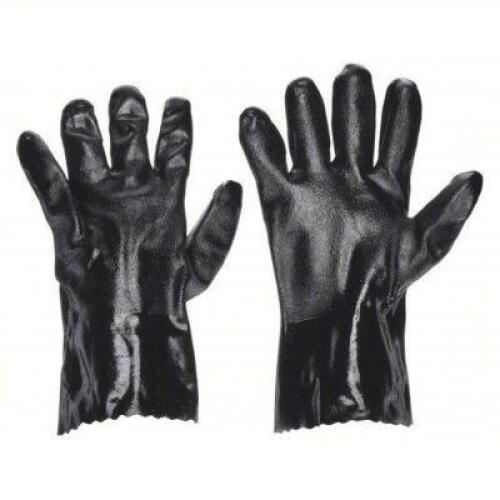 DESCRIPTION: (12) PAIRS OF CHEMICAL RESISTANT GLOVES BRAND/MODEL: CONDOR #2YEP8 INFORMATION: BLACK, ROUGH SIZE: 12" LONG, XL RETAIL$: $5.10 PER PAIR Q