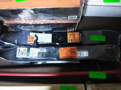 DESCRIPTION: (4) DIFFERENT LAWN MOWER BLADES BRAND/MODEL: TORO, JOHN DEERE, CUB CADET SIZE: 48/42/46 RETAIL$: $100.00 EA QTY: 4
