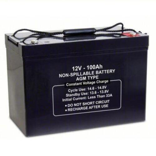DESCRIPTION: (1) SEALED LEAD ACID BATTERY BRAND/MODEL: PRODUCT NUMBER #61KW69 INFORMATION: 12 V, 100 AH CAPACITY, SIZE: 8.46" X 12.95" RETAIL$: $399.0