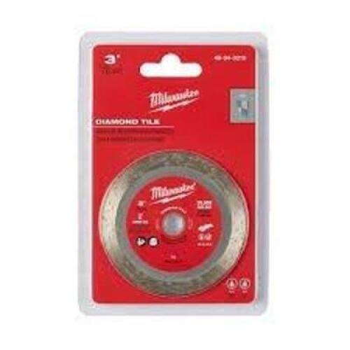 DESCRIPTION: (4) DIAMOND TILE BLADEBRAND/MODEL: MILWAUKEE #49-94-3010SIZE: 3"RETAIL$: $13.29 EAQTY: 4