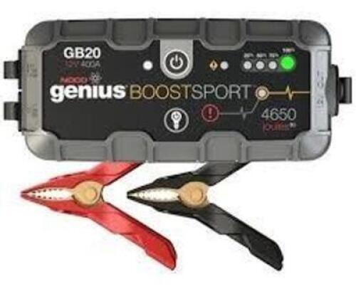 DESCRIPTION: (2) BOOSTER PACK, JUMP STARTER BRAND/MODEL: NOCO GENIUS #GB30 SIZE: 12V, 400 AMP RETAIL$: $174.99 EA QTY: 2