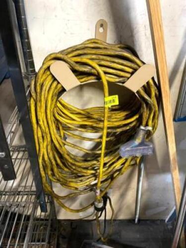 THREE GROUP HEAVY DUTY EXTENSION CORD. APPROX. 100'