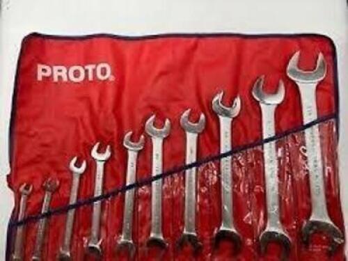 DESCRIPTION: (1) SET OF (16) WRENCHES BRAND/MODEL: PROTO INFORMATION: ROLL UP RED CASE RETAIL$: $468.55 EA QTY: 1