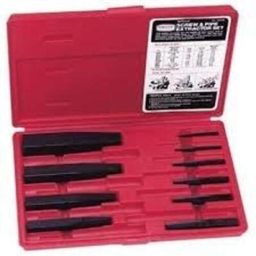 DESCRIPTION: (1) SET OF (10) SCREW EXTRACTOR SET BRAND/MODEL: PROTO #J9500B INFORMATION: RED CARRY CASE RETAIL$: $139.99 EA QTY: 1