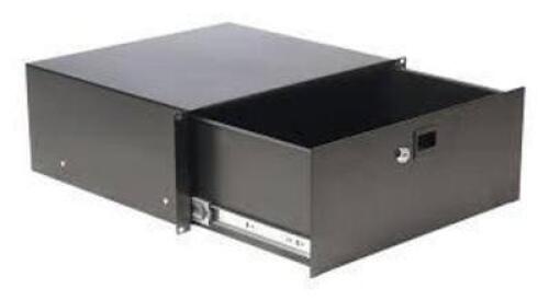 DESCRIPTION: (1) LOCKING DRAWER BOX BRAND/MODEL: MCM INFORMATION: BLACK, METAL, LOCKING RETAIL$: $66.00 EA QTY: 1