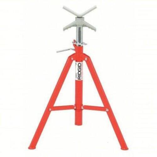 DESCRIPTION: (1) V-HEAD PIPE STAND BRAND/MODEL: RIDGID #26C170 INFORMATION: RED, V HEAD, 2500 LB MAX, METAL SIZE: 51" RETAIL$: $128.64 EA QTY: 1