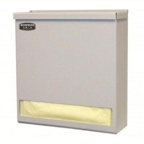 DESCRIPTION: (2) GOWN DISPENSER BRAND/MODEL: BOWMAN DISPENSERS #34GE82 SIZE: 14-11/16 IN 51-16 DP RETAIL$: $130.00 EA QTY: 2