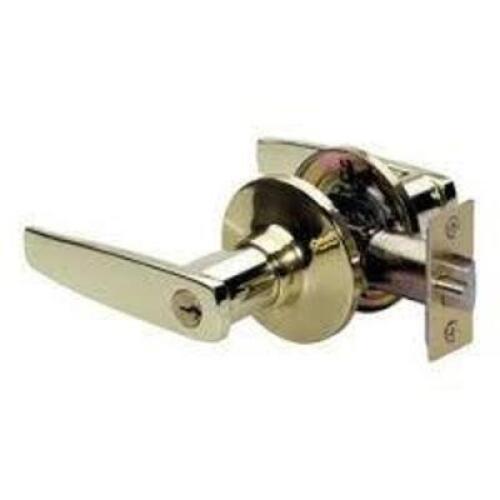 DESCRIPTION: (1) STRAIGHT LEVER LOCKSET BRAND/MODEL: ACCENTRA (YALE) INFORMATION: POLISHED BRASS RETAIL$: $80.00 EA QTY: 1