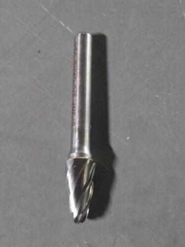 DESCRIPTION: (2) CARBIDE FLUTED TREE BURR BRAND/MODEL: ATRAX 85289429 SIZE: 3/8" CUT DIA 1/4" SD RETAIL$: $52.96 QTY: 2