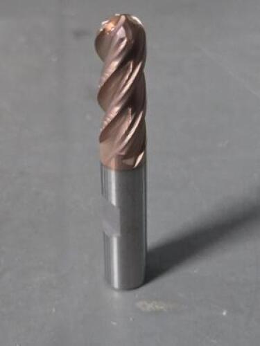 DESCRIPTION: (2) SOLID CARBIDE BALL END MILL BRAND/MODEL: ISCAR 3401269 SIZE: 3/8" DIA 2.5" LOC RETAIL$: $238.00 QTY: 2