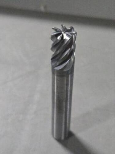 DESCRIPTION: (1) SOLID CARBIDE CORNER RADIUS END MILL BRAND/MODEL: MA FORD 122484 SIZE: 3/8" DIA 1/2" LOC .020" RAD RETAIL$: $148.04 QTY: 1