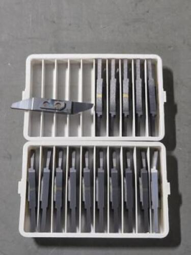 DESCRIPTION: (16) CARBIDE CUT-OFF INSERTS BRAND/MODEL: MULTIDE148028 RETAIL$: $581.26 QTY: 16