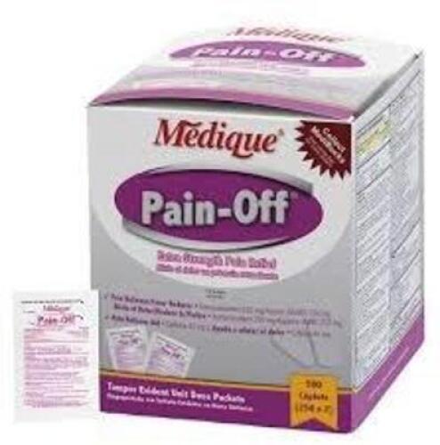 DESCRIPTION: (6) EXTRA STRENGTH PAIN RELIEF BRAND/MODEL: MEDIQUE PAIN OFF SIZE: 250 MG RETAIL$: $10.18 EA QTY: 6