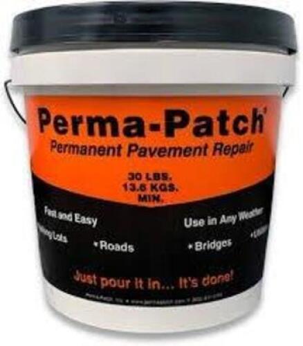 DESCRIPTION: (1) PERMANENT PAVEMENT REPAIR BRAND/MODEL: PERMA-PATCH #13R450 SIZE: 30 LB RETAIL$: $30.000 EA QTY: 1