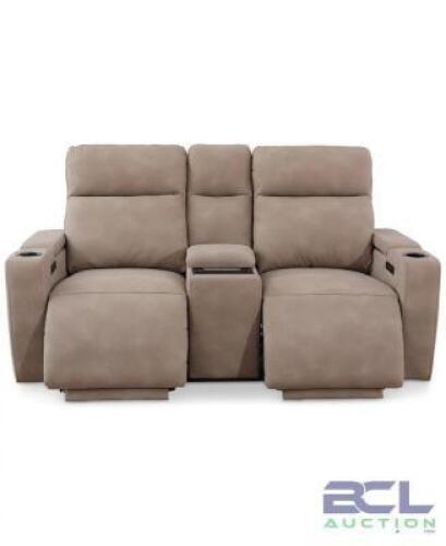 GREYMEL FABRIC POWER RECLINING LOVESEAT WITH WIRELESS CHARGER