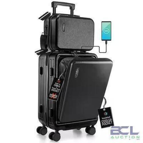 2PC HARD LUGGAGE SET BLACK