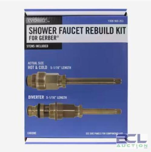 3-HANDLE SHOWER VALVE REBUILD KIT FOR GERBER TUB/SHOWER FAUCETS