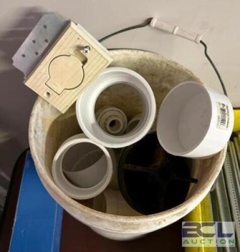 BUCKET OF ASSORTED PVC FITTINGS