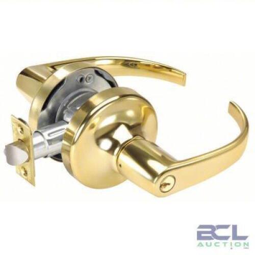 OFFICE LEVER LOCKSET IN BRASS