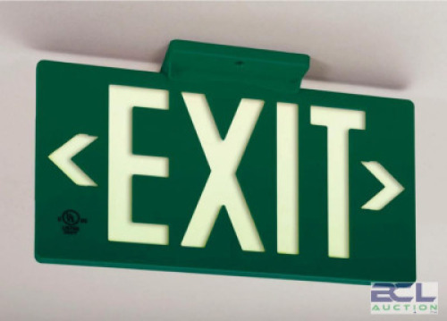 PHOTOLUMINESCENT DOUBLE SIDED INDOOR EXIT SIGN