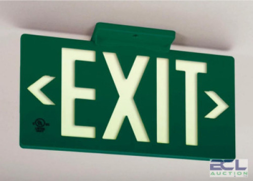 PHOTOLUMINESCENT DOUBLE SIDED INDOOR EXIT SIGN