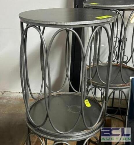 (2) - METAL PLANTER STANDS